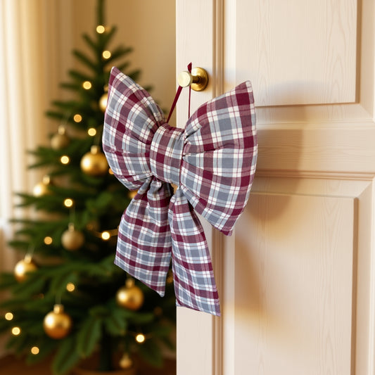 Christmas sewing patterns: decorative bow and lined stocking