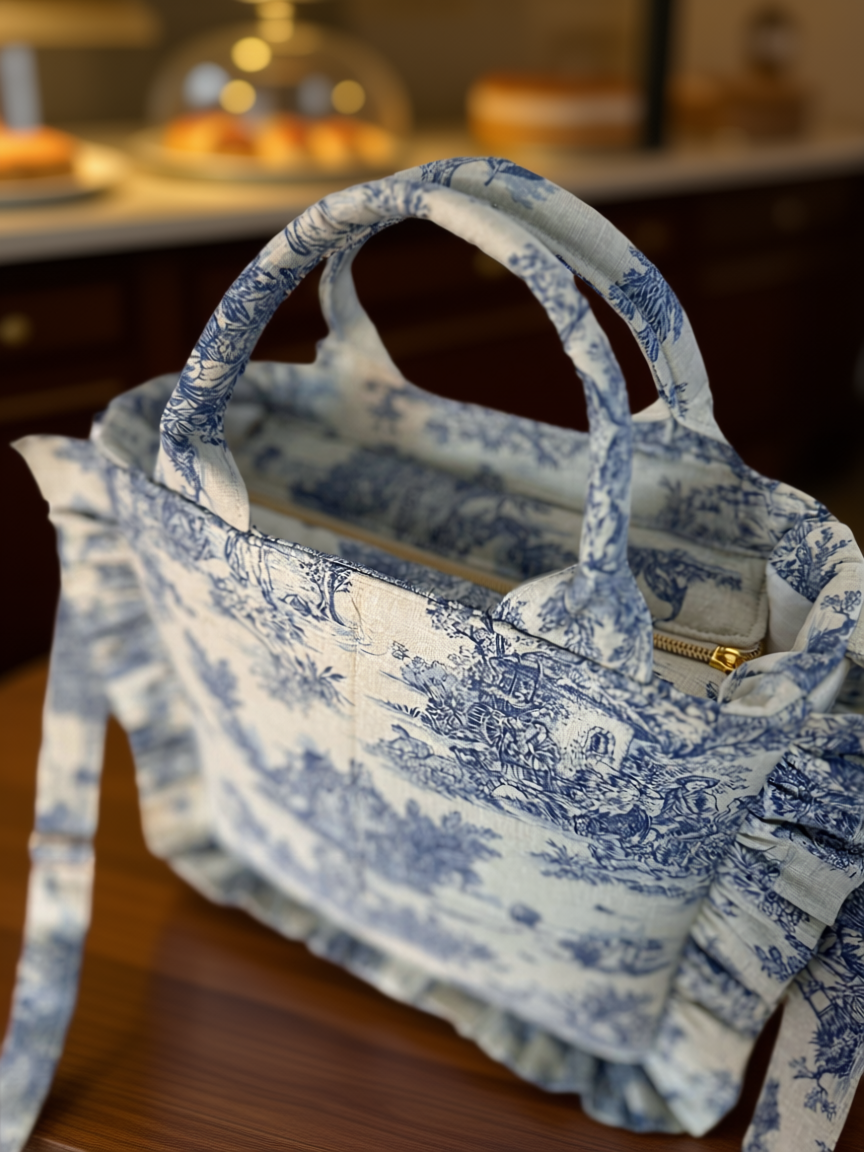 Patrón de costura "Amelie": bolso de mano con volante fruncido (2 tamaños)