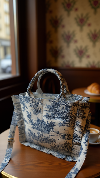 Patrón de costura "Amelie": bolso de mano con volante fruncido (2 tamaños)