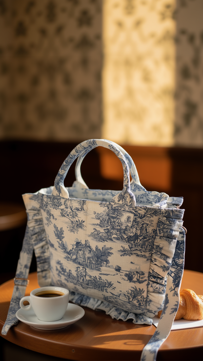 Patrón de costura "Amelie": bolso de mano con volante fruncido (2 tamaños)