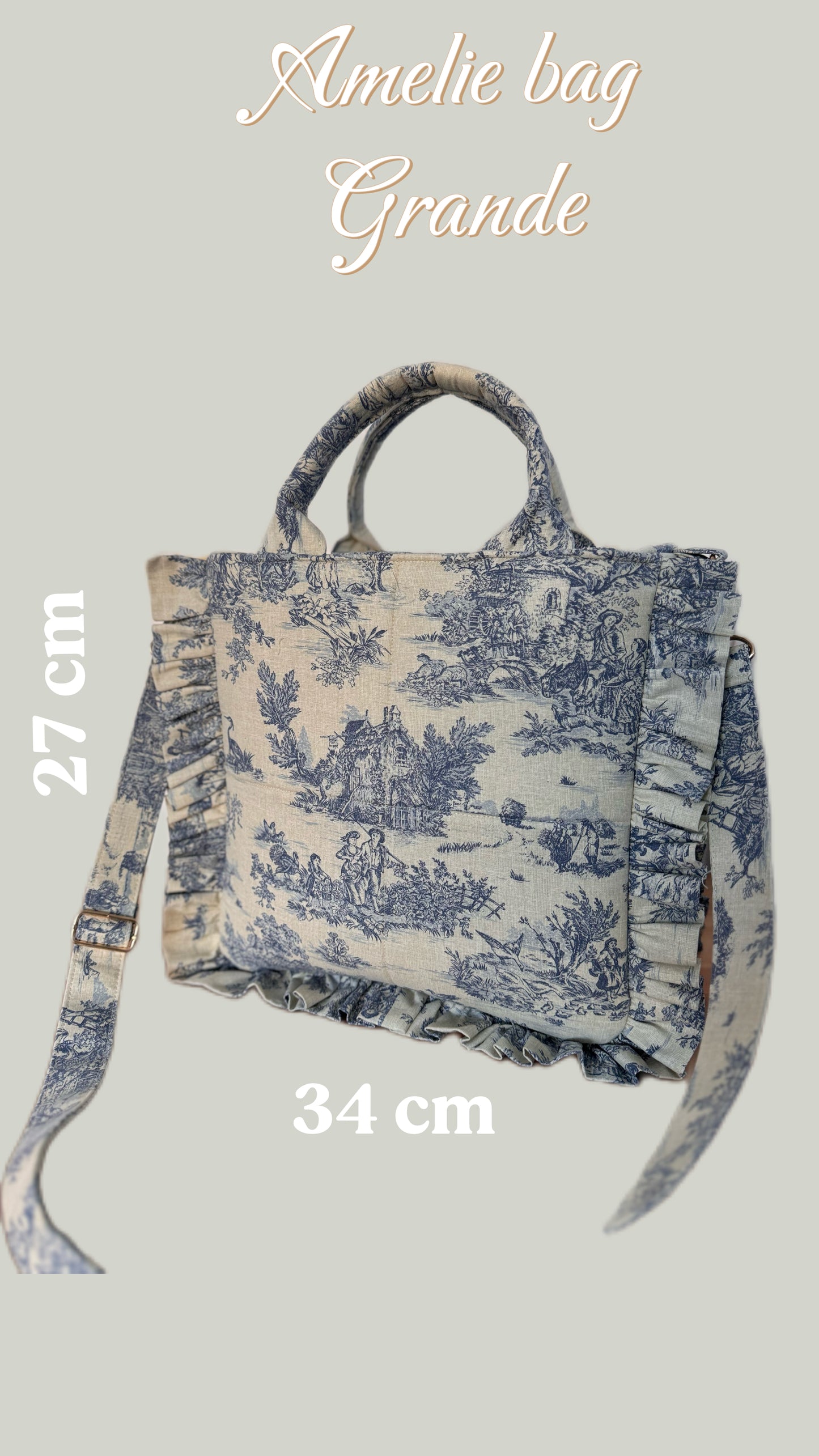 Patrón de costura "Amelie": bolso de mano con volante fruncido (2 tamaños)