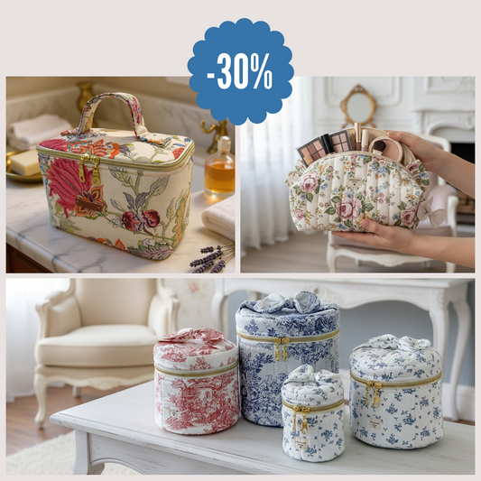 Colección neceseres: 3 patrones de costura con videos paso a paso